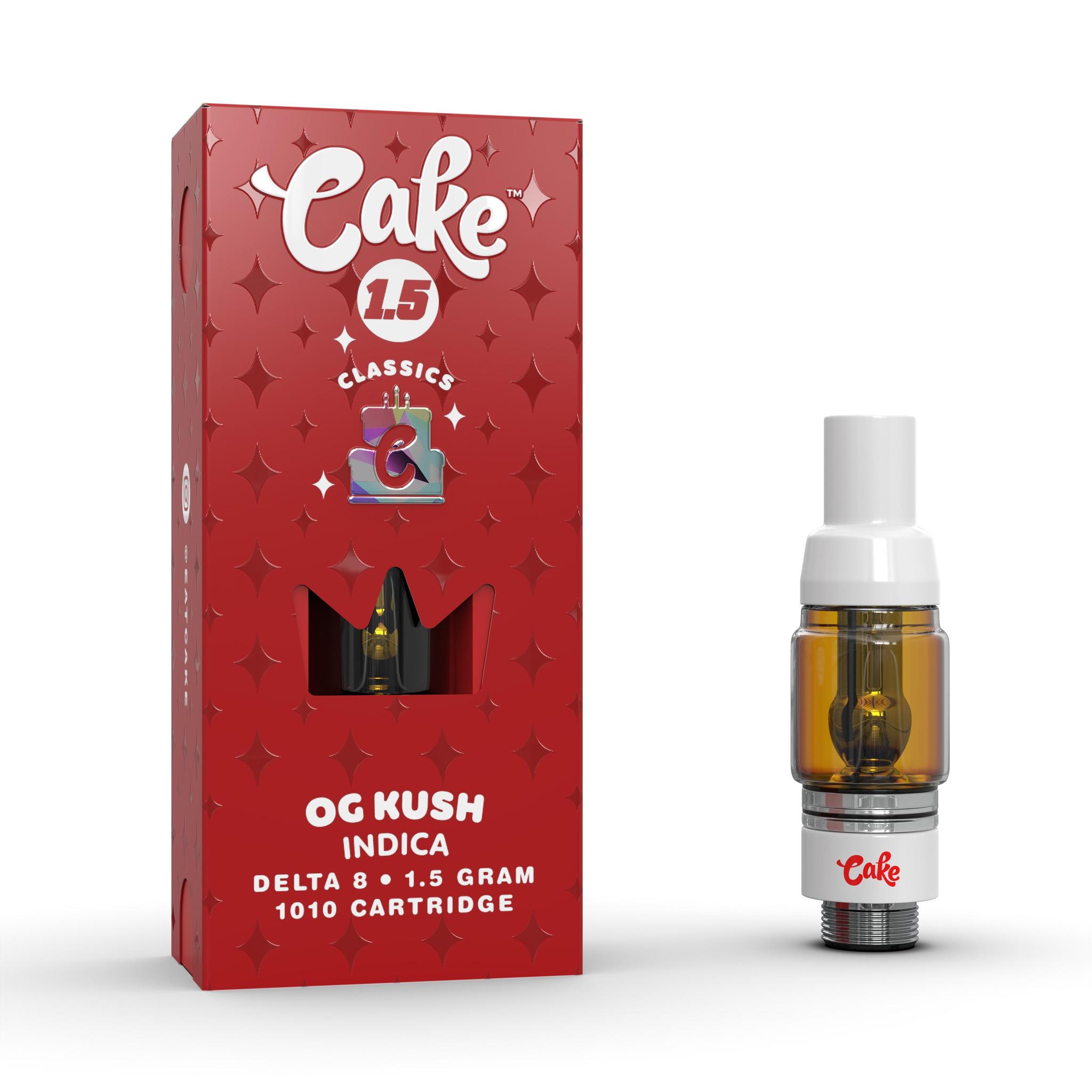 Cake – Delta 8 1010 Vape Cartridge 1.5g – OG Kush 5-pk Display (MSRP ...