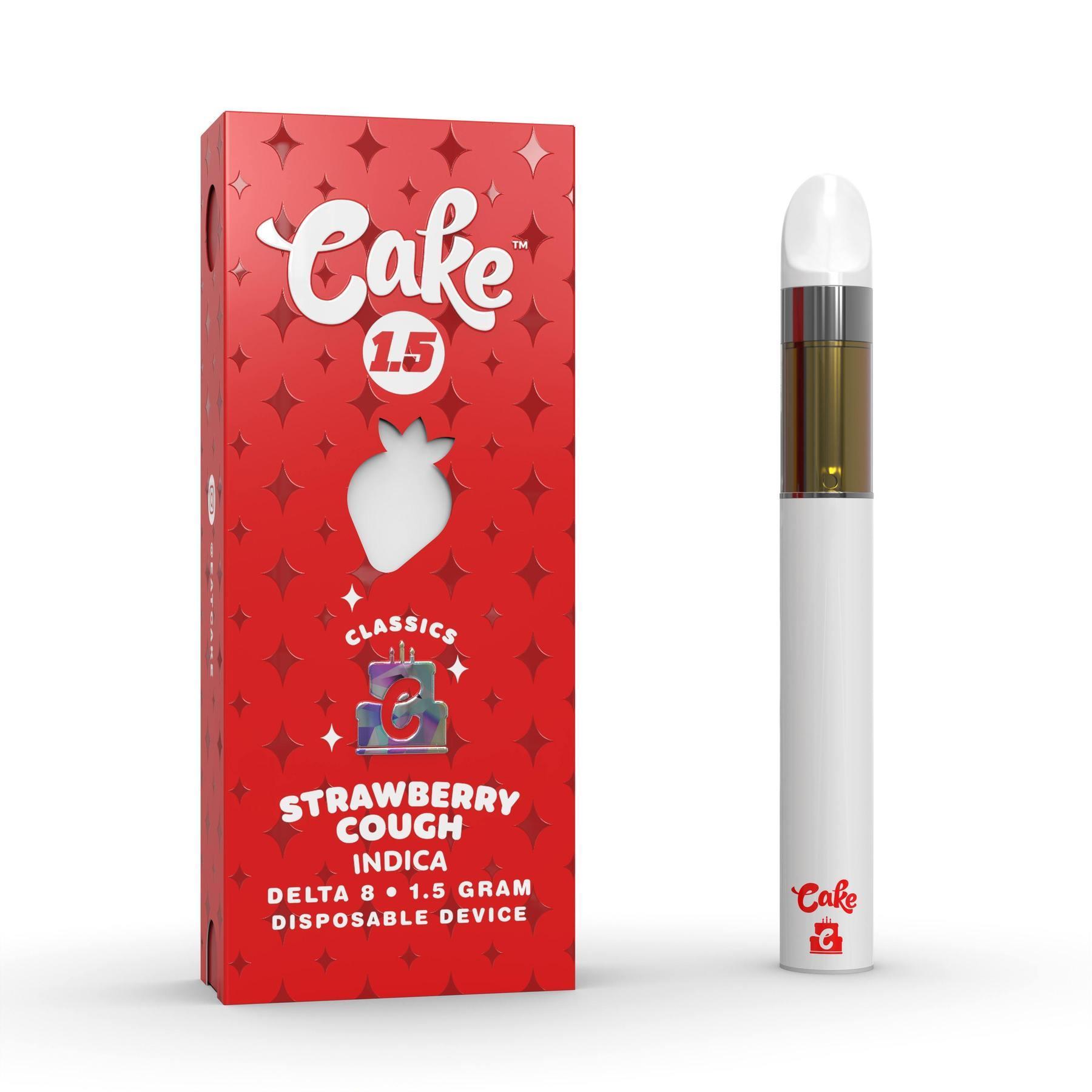 Cake Delta 8 Disposable 1.5g Device Strawberry Cough 5 Pack